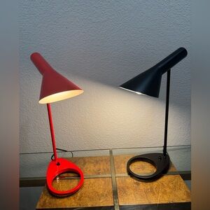 Modern Red and Black Desk Lamps